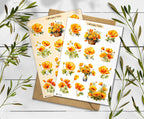 California Poppy Stickers: Wildflower Sticker Pack
