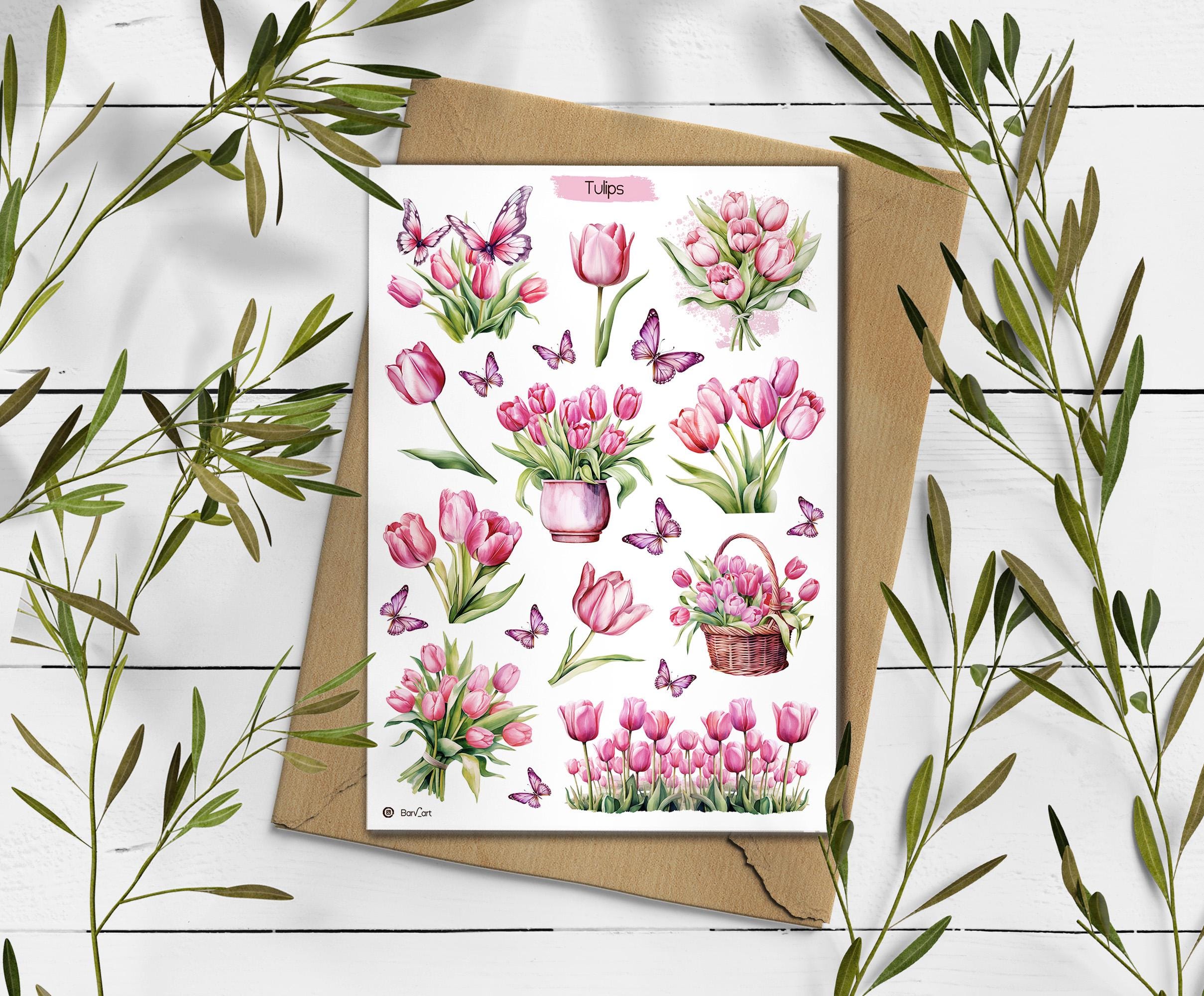 Spring Tulips Stickers