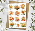 Lily Flower Sticker Pack: Botanical Scrapbooking Stickers