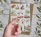 Italy Travel Stickers: Mediterranean Holiday, Planner, Scrapbook