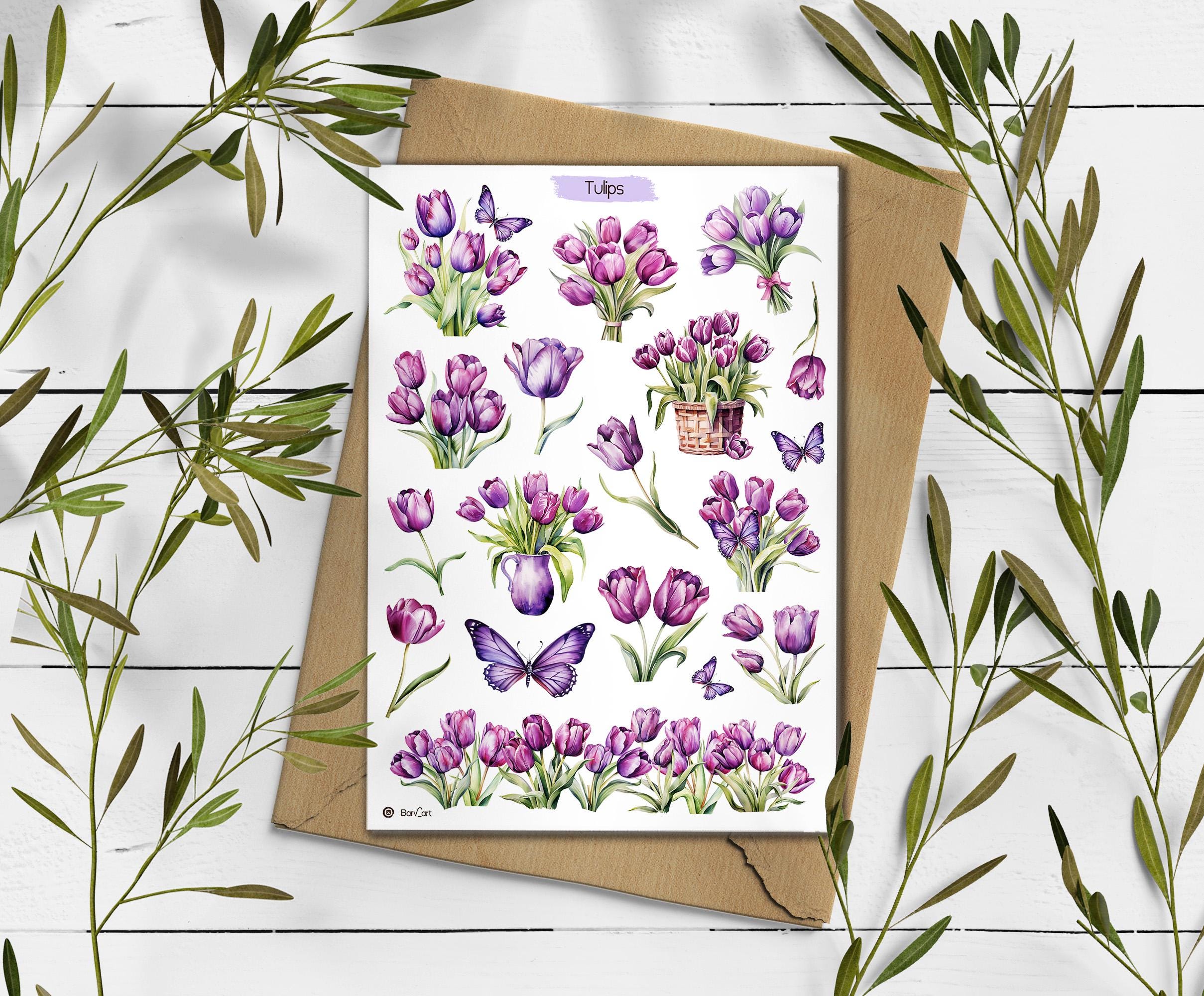 Spring Tulips Stickers