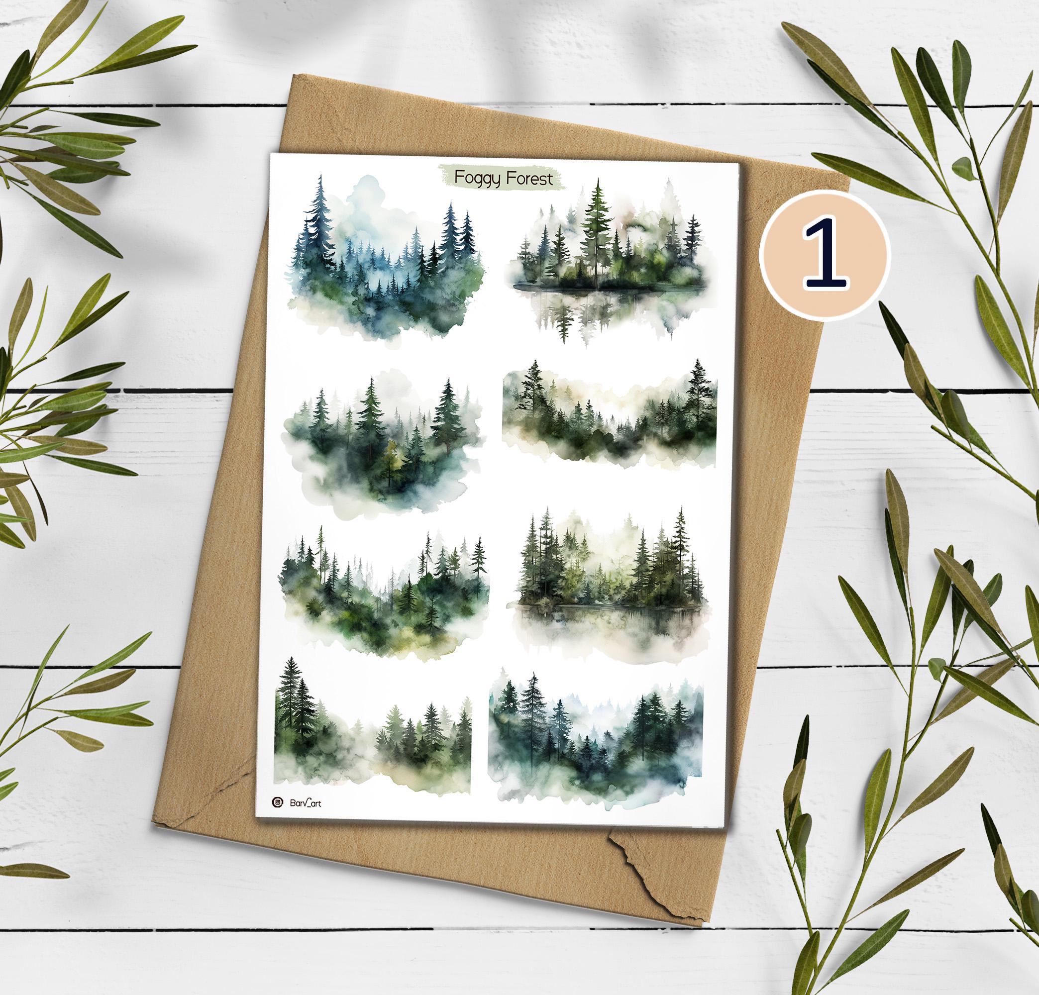 Foggy Forest Stickers