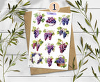 Grape Sticker Sheet: Foraged Summer Planner Stickers