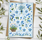 Forget Me Not Stickers: Wildflower Spring Planner Stickers