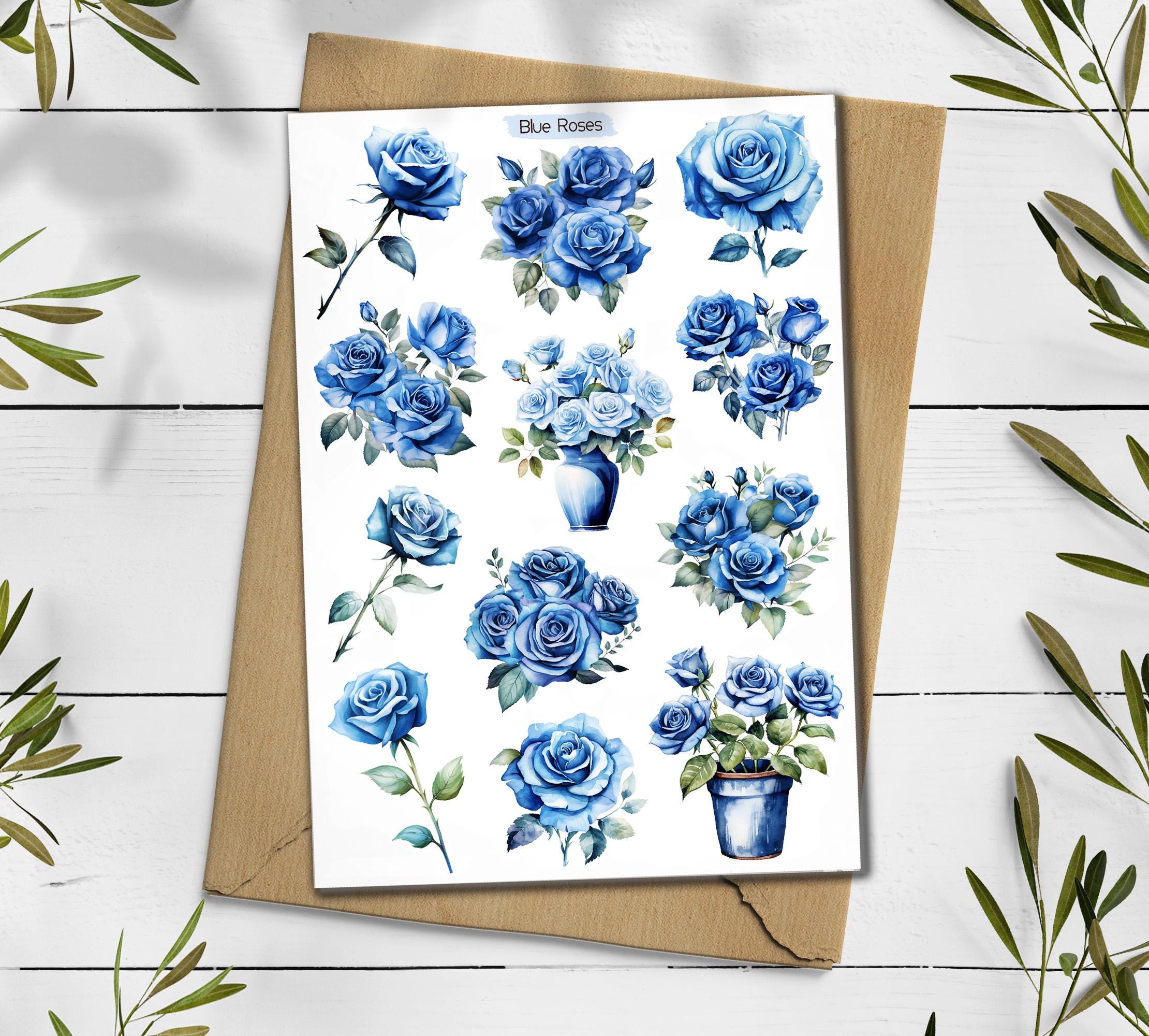 Blue Roses Sticker Pack