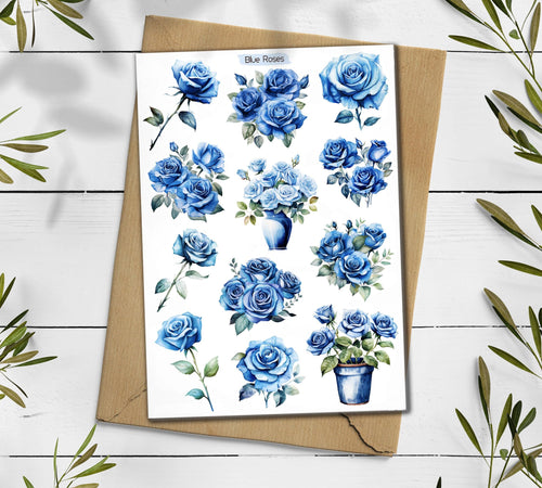 Blue Roses Sticker Pack