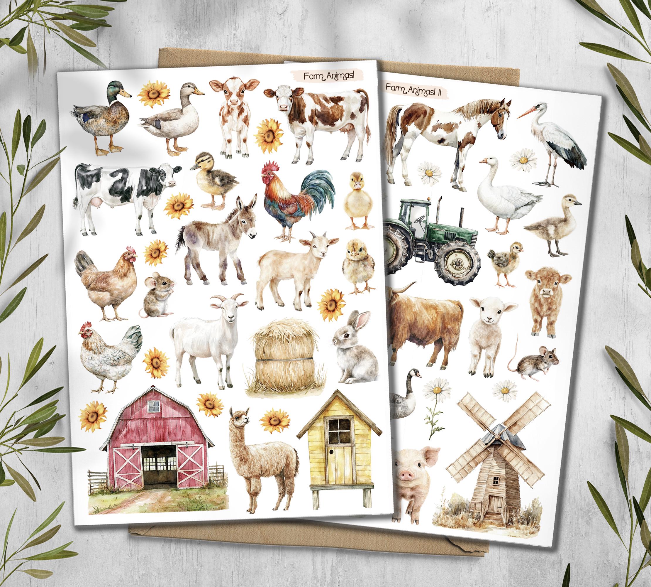 Farm Animals Sticker Sheet