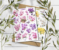 Watercolor Orchid Sticker Sheet: Floral Planner Stickers