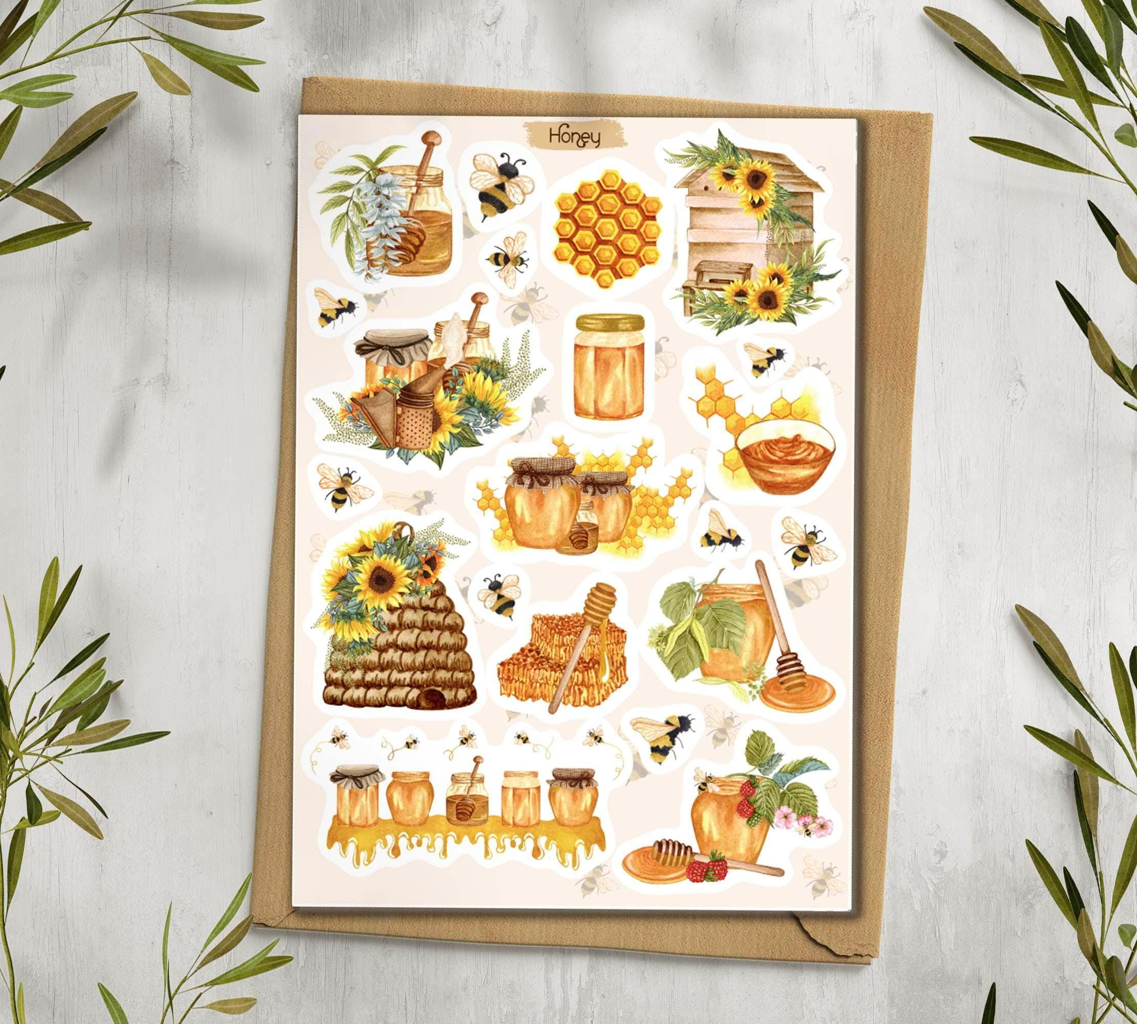 Bee and Honey Stickers: Harvest Planner Stickers