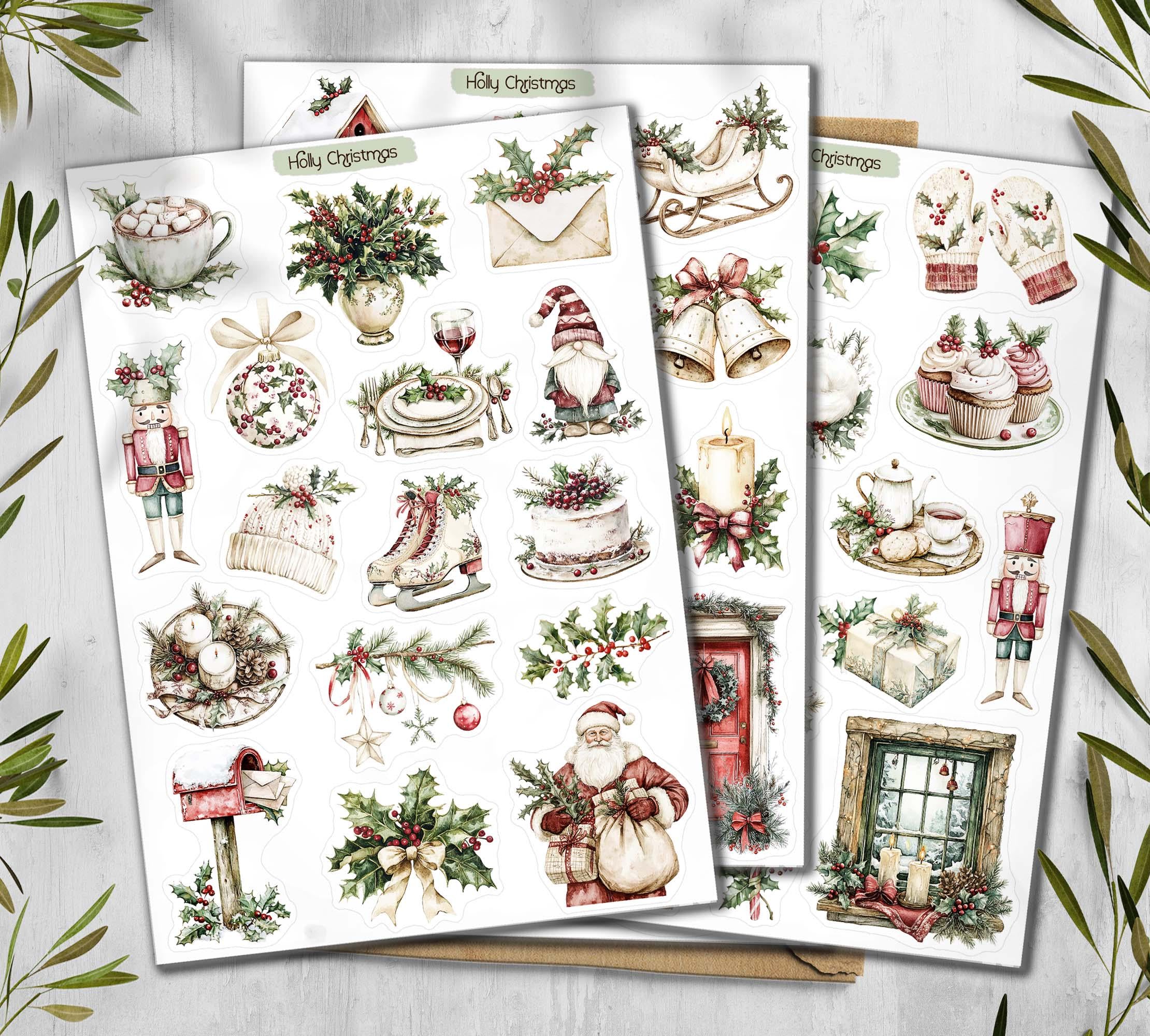 Christmas Holly Stickers