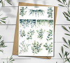 Eucalyptus & Wildflower Stickers: Greenery Scrapbooking, Planner Stickers