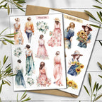 Floral Girl Stickers