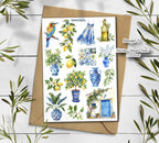 Mediterranean Stickers. Travel Stickers. Mediterranean Summer Holiday Stickers. Europe Stickers. Around the World. Lemon Scrapbooking
