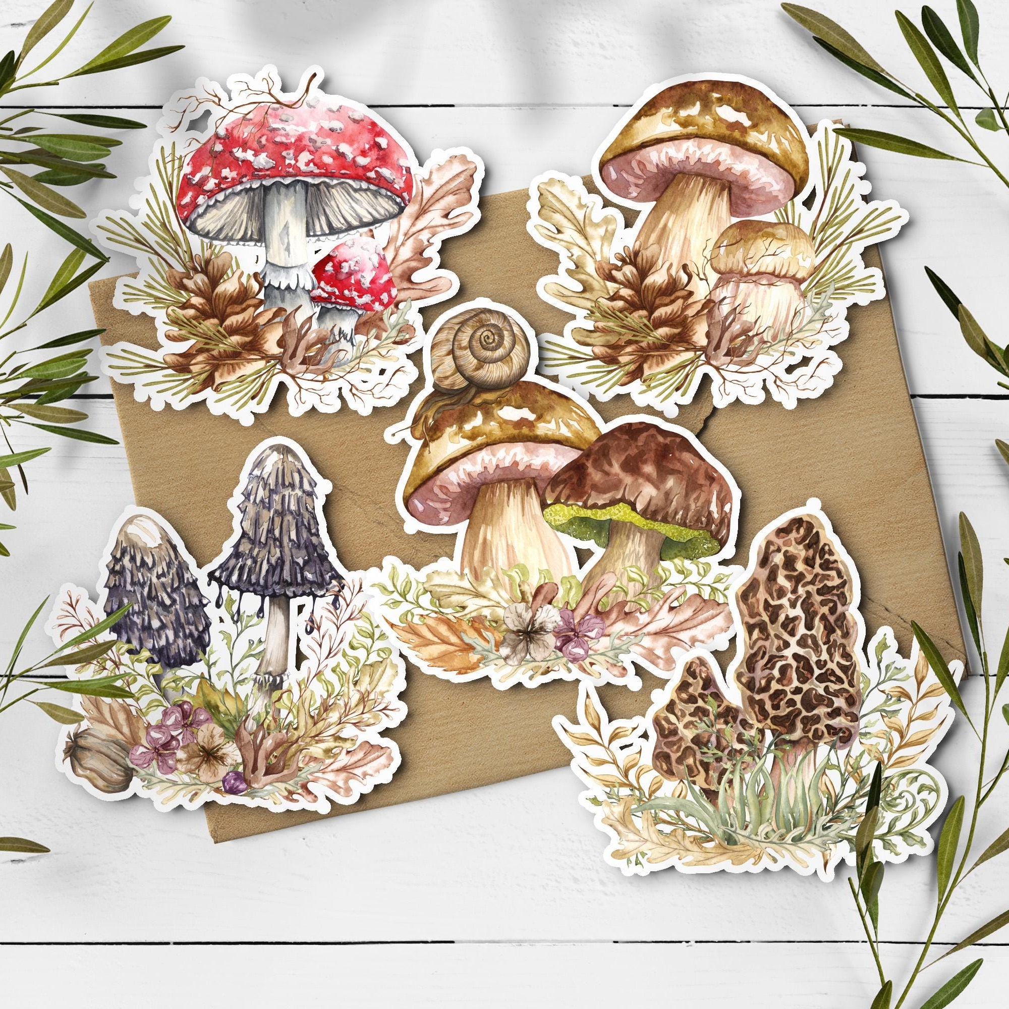 Forest Mushroom Stickers