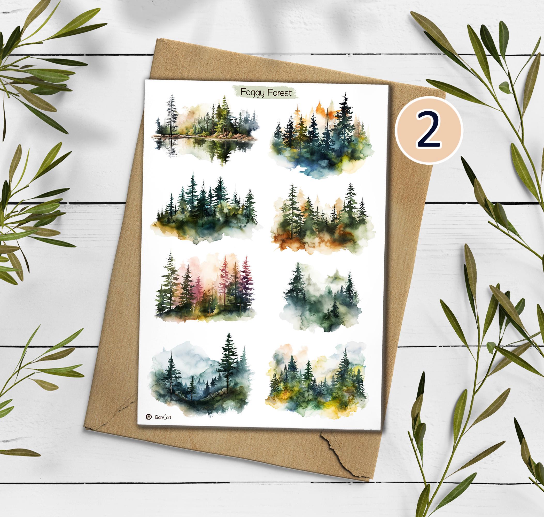 Foggy Forest Stickers
