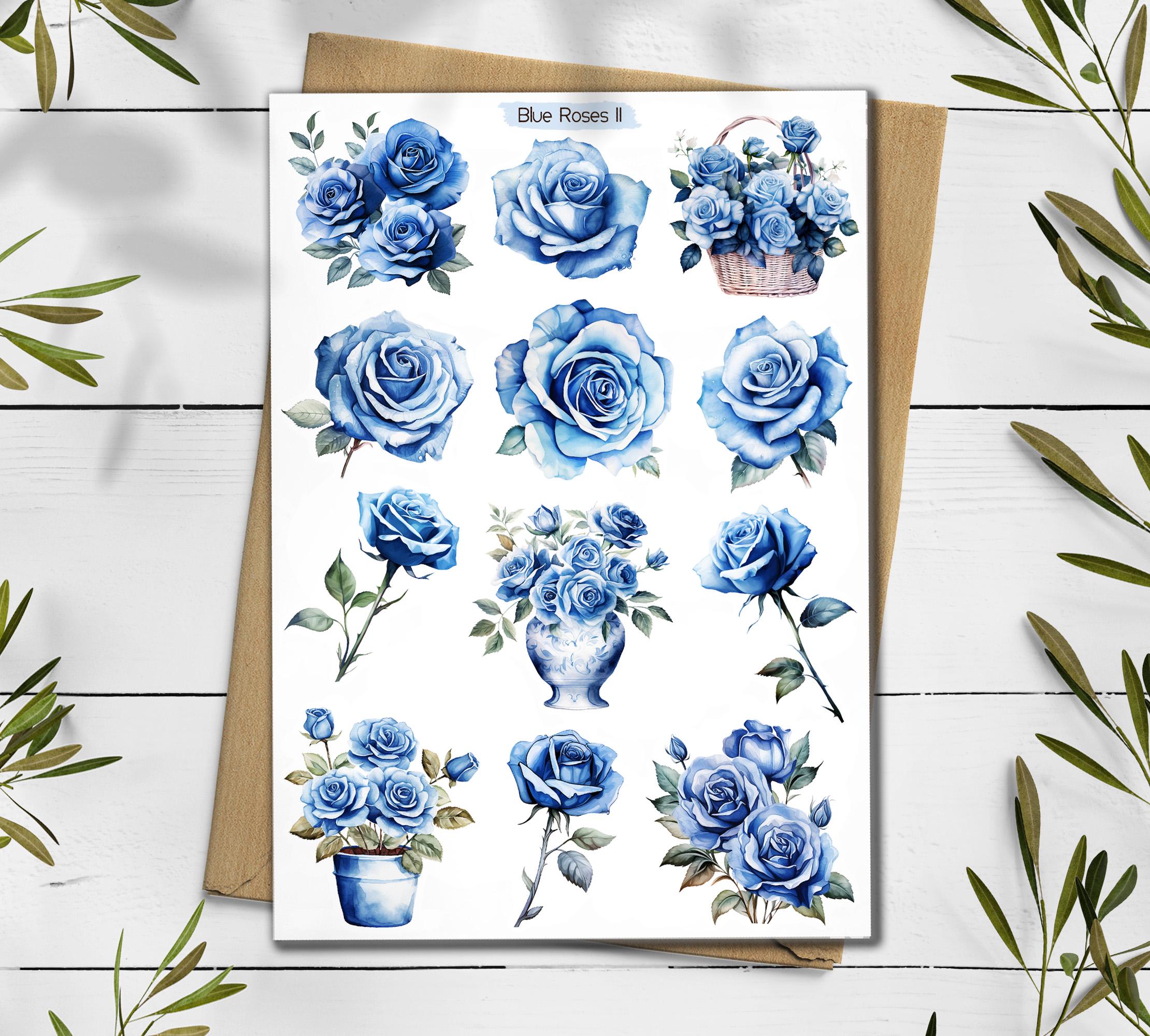Blue Roses Sticker Pack