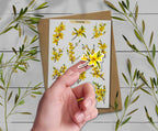 Forsythia Stickers: Yellow Spring Blossom Planner Stickers