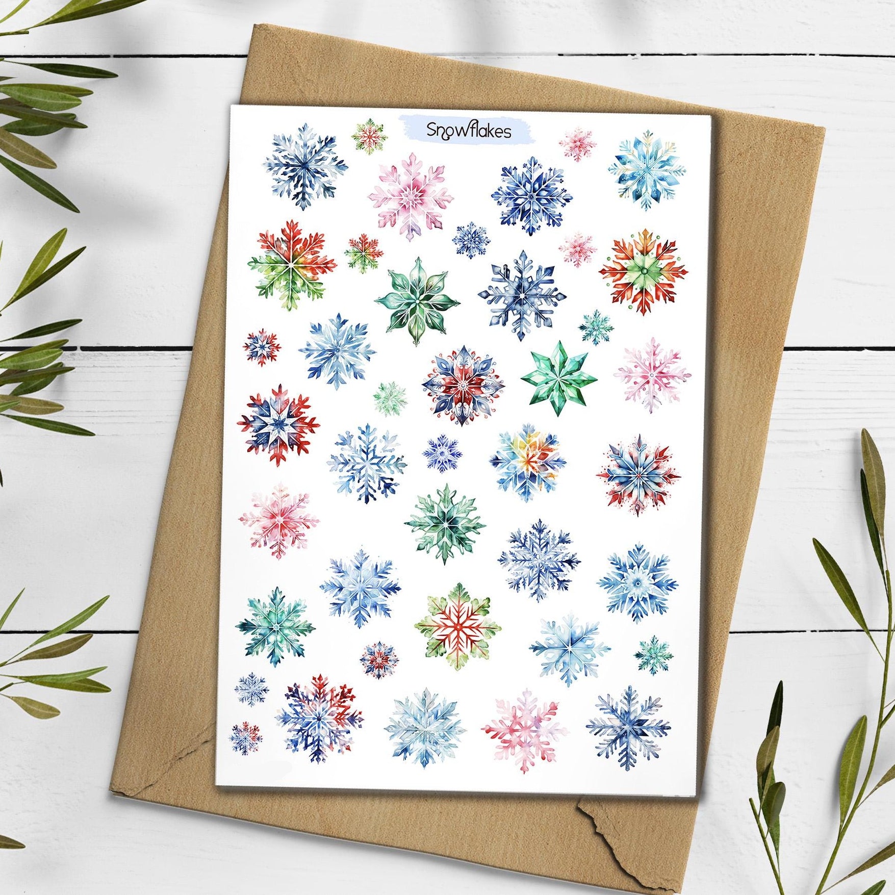 Snowflake Sticker Sheet