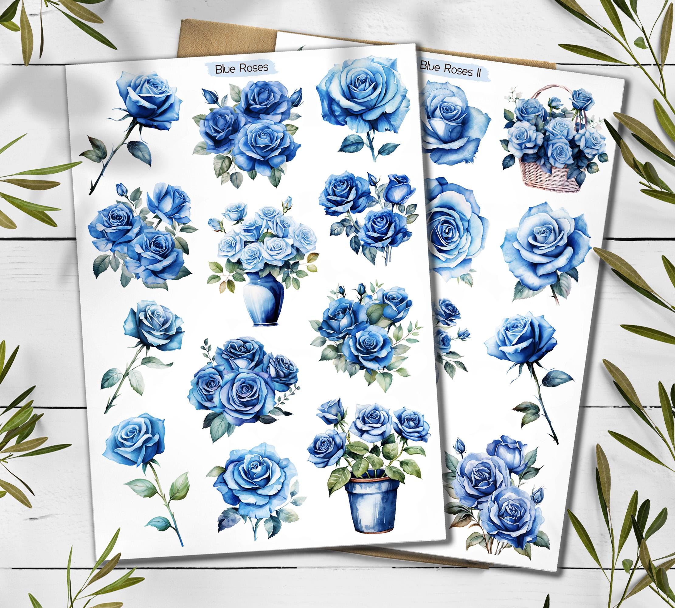 Blue Roses Sticker Pack