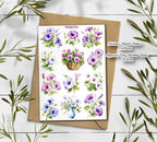 Morning Glory Sticker Pack: Wildflower Scrapbook Stickers