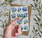 Hydrangea stickers. White Hydrangea Stickers. Blue Hydrangea Flower Stickers. Summer Blossom Stickers. Bullet Journal. Garden Scrapbooking