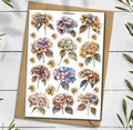Hydrangea Stickers: Dried Flower Scrapbooking, Planner Decals