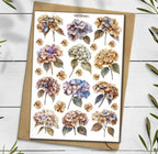 Hydrangea Stickers: Dried Flower Scrapbooking, Planner Decals