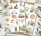 Italy Travel Stickers: Mediterranean Holiday, Planner, Scrapbook