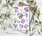Iris flower Stickers. Iris Flowers Sticker. Wildflowers Sticker Pack. Spring Stickers. Iris stickers. Bullet Journal