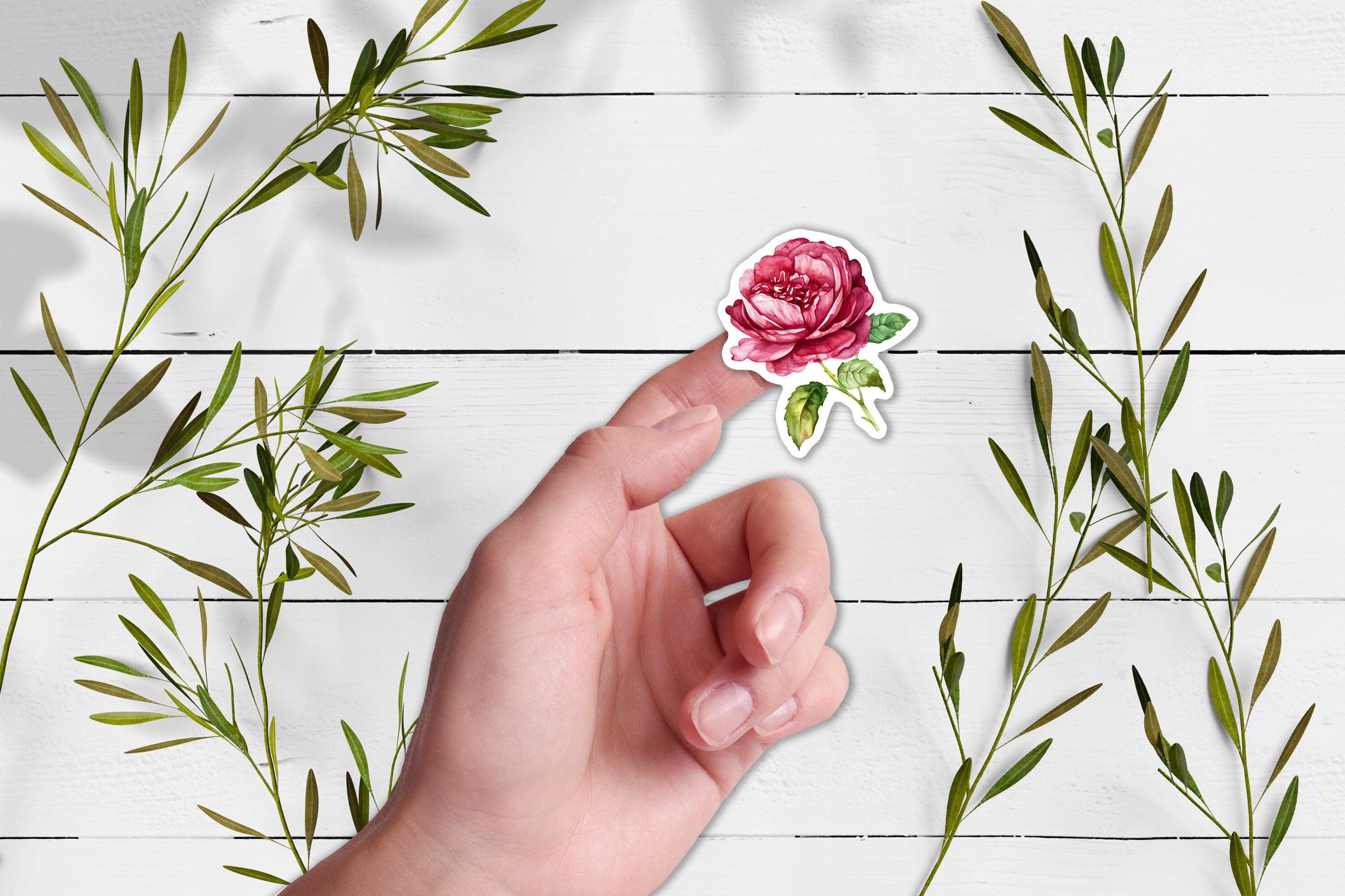 English Rose Stickers: Floral Planner Stickers (6x4 inches)