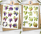 Grape Sticker Sheet: Foraged Summer Planner Stickers