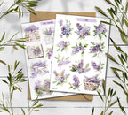 Lilac Garden Stickers: Floral Planner Stickers