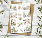 France Travel Sticker Sheet: Paris, Provence, Mediterranean