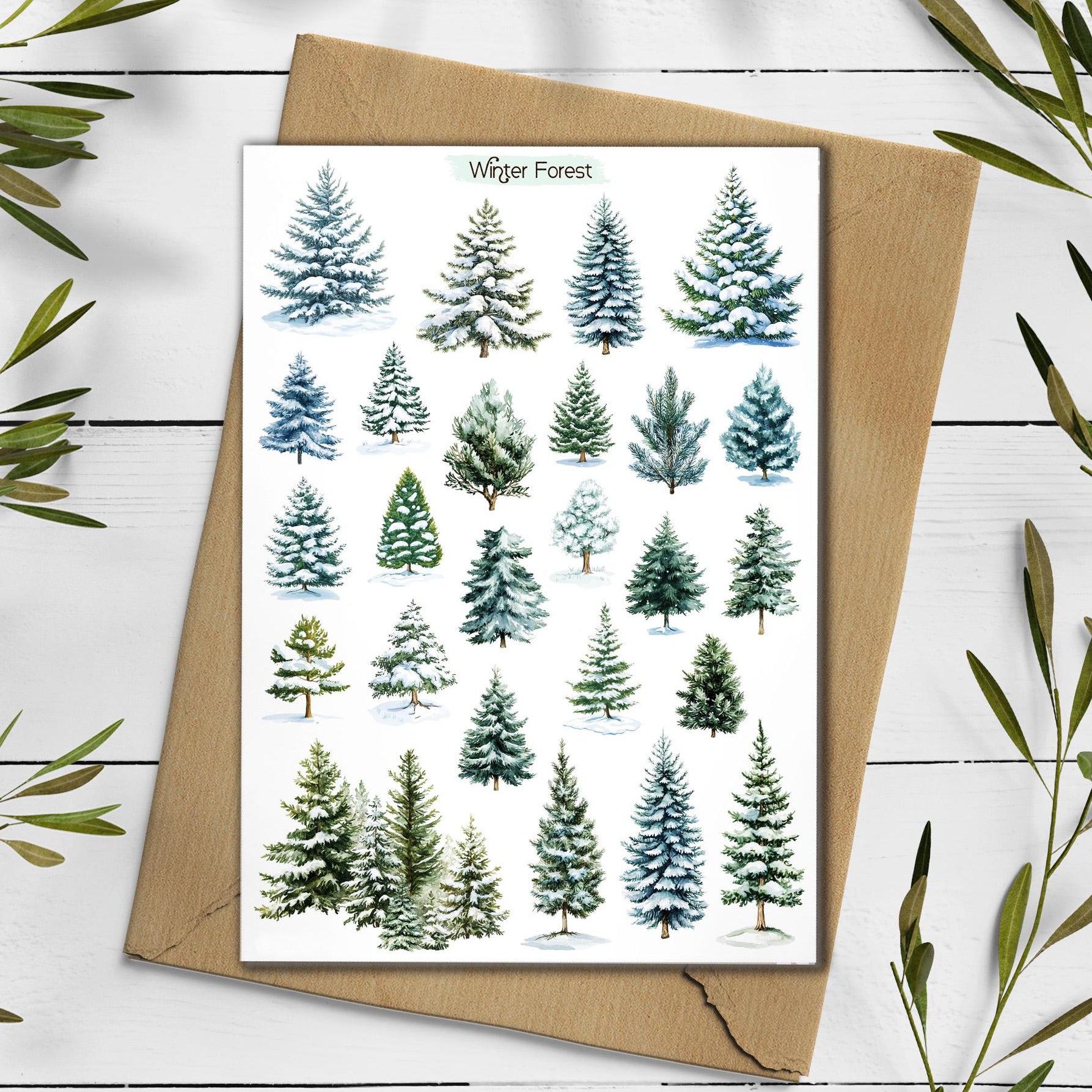 Winter Forest Stickers