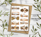 Watercolor Mountain Stickers