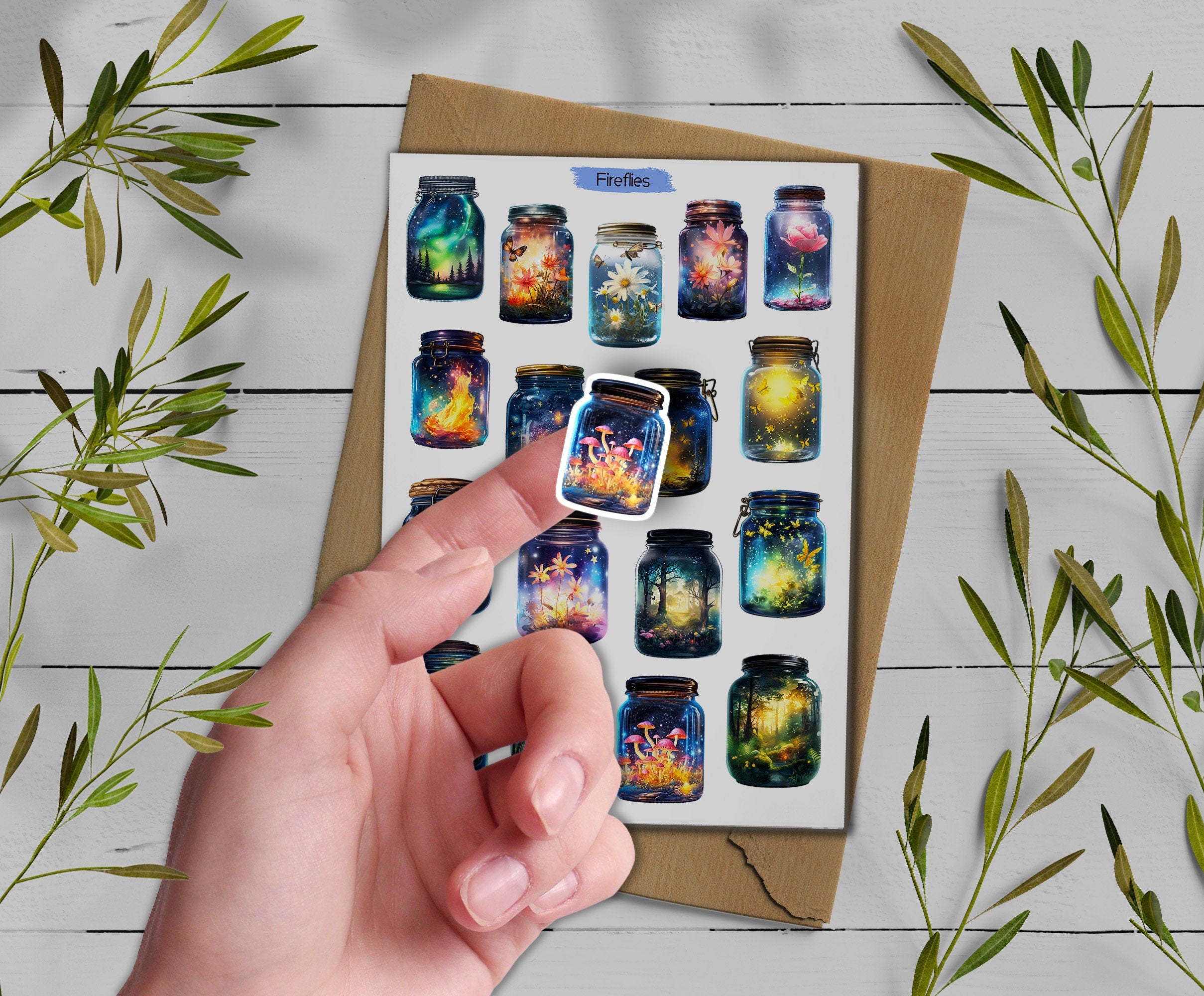 Fairy Jar Stickers: Magic Potion Bottles, Scrapbooking