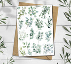 Eucalyptus & Wildflower Stickers: Greenery Scrapbooking, Planner Stickers