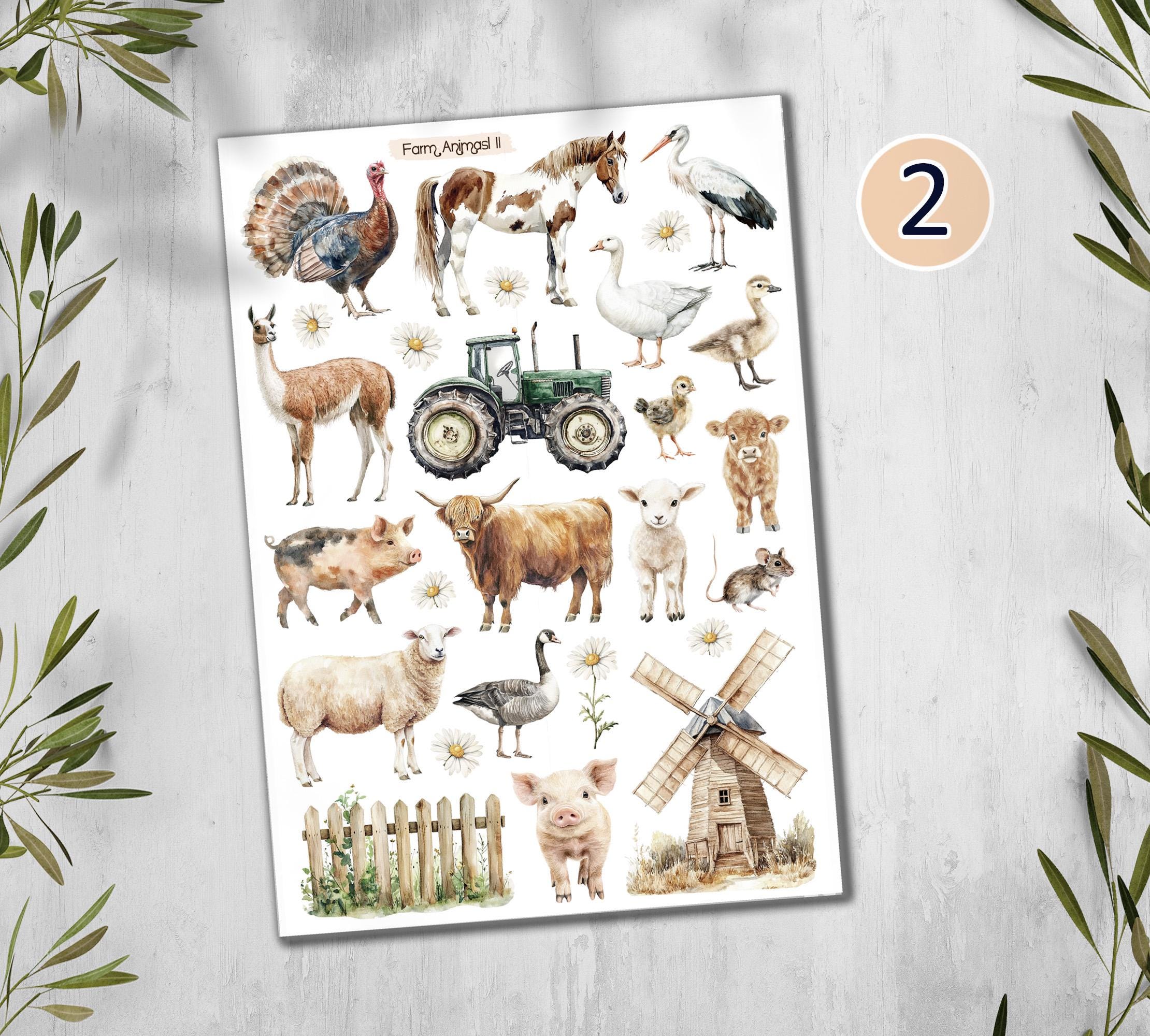 Farm Animals Sticker Sheet
