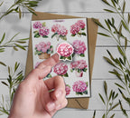 Hydrangea stickers. White Hydrangea Stickers. Blue Hydrangea Flower Stickers. Summer Blossom Stickers. Bullet Journal. Garden Scrapbooking