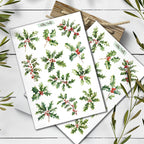 Holly Christmas Stickers