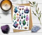 Magic Crystal Stickers: Witchy Planner Stickers, Grimoire, Book of Shadows