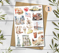 USA Travel Sticker Sheet | Scrapbook Planner Stickers