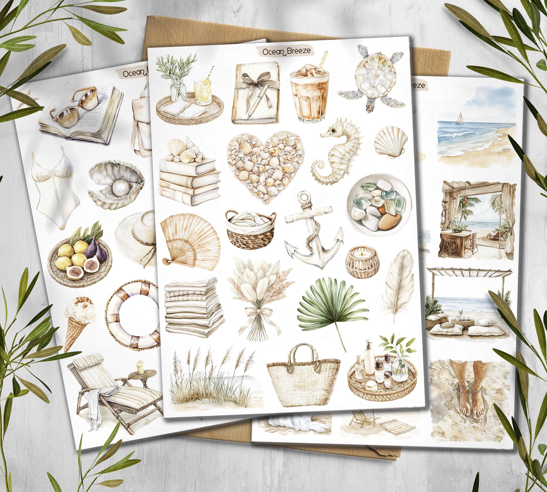Ocean Breeze Stickers: Seaside Scrapbook, Journaling