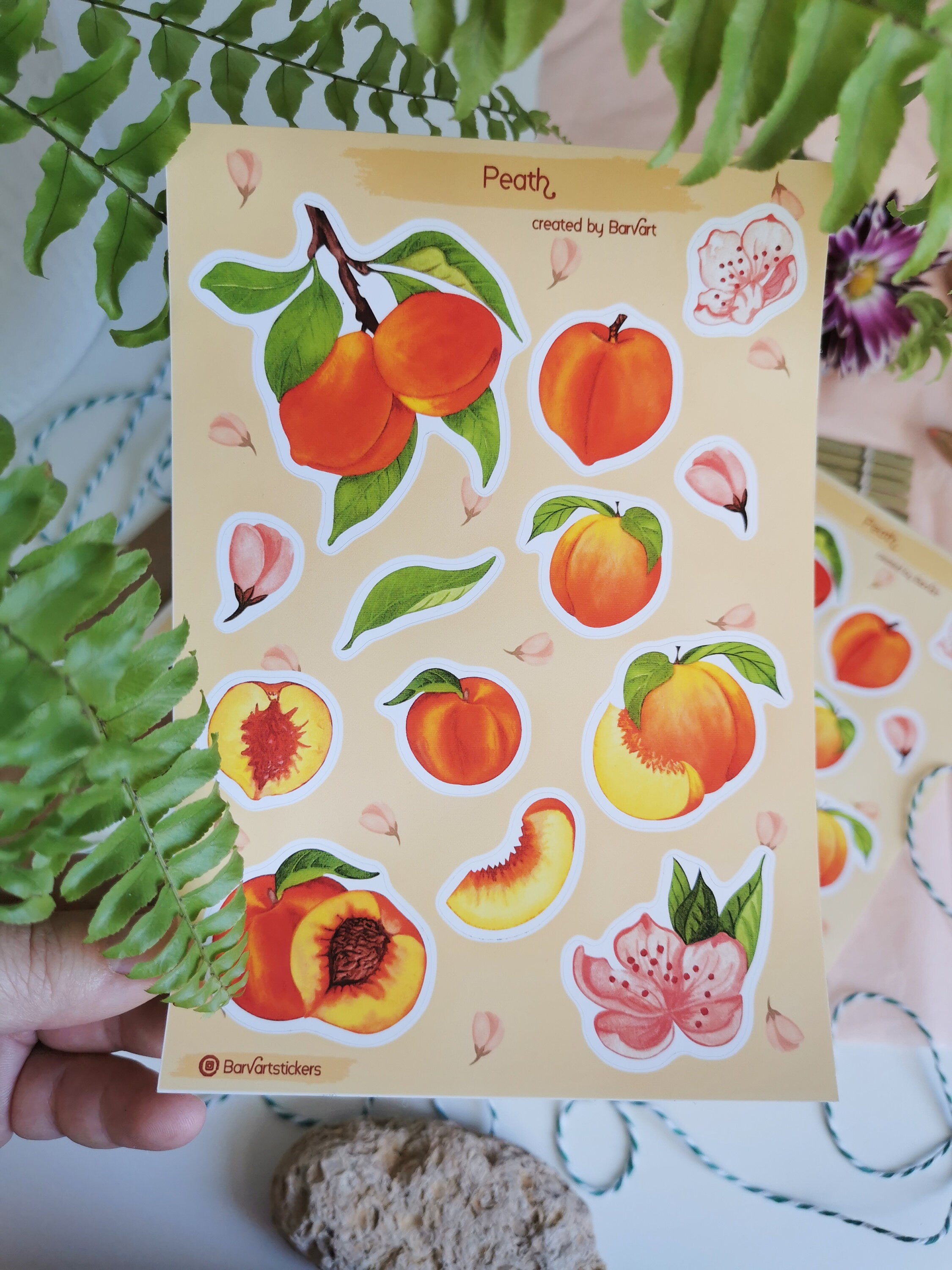 Peach Stickers. Peach Sticker Pack. Peach tree Stickers. Bullet Journal. Peach Sticker Sheet. Fruit Stickers. Summer Stickers