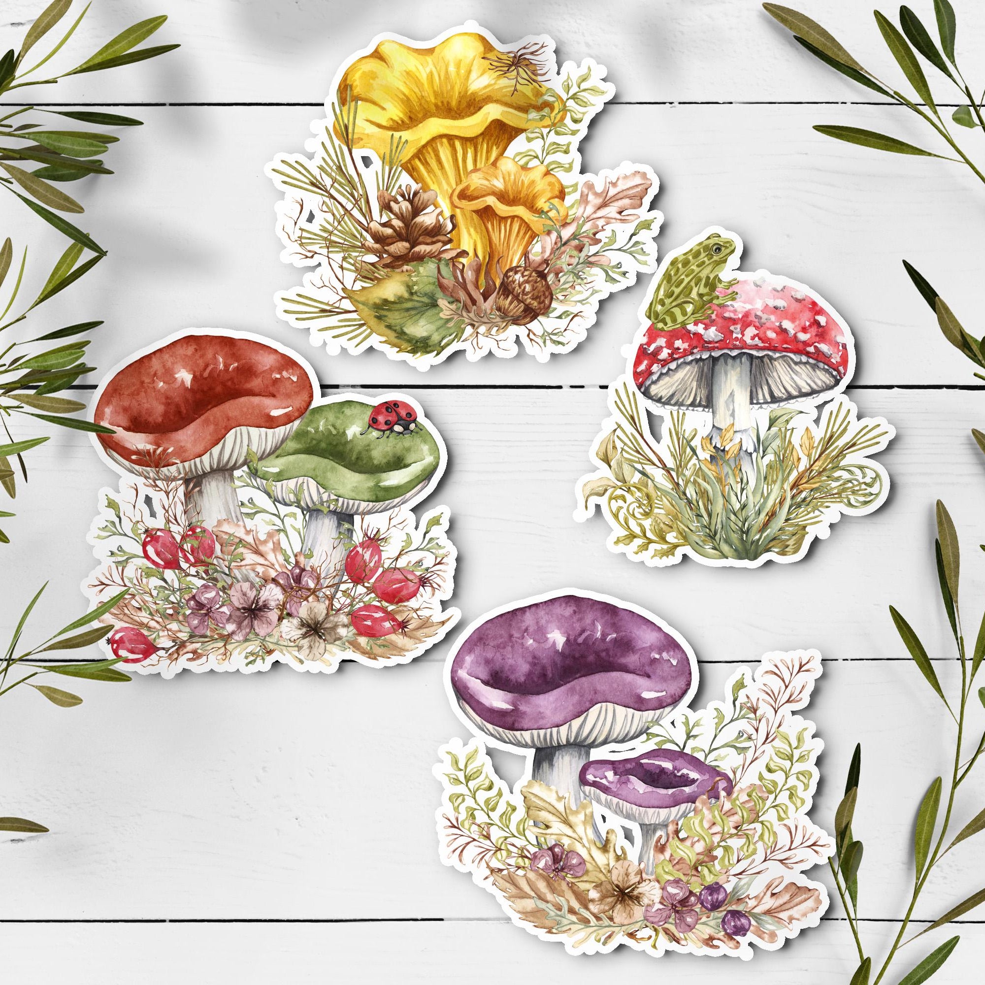 Forest Mushroom Stickers