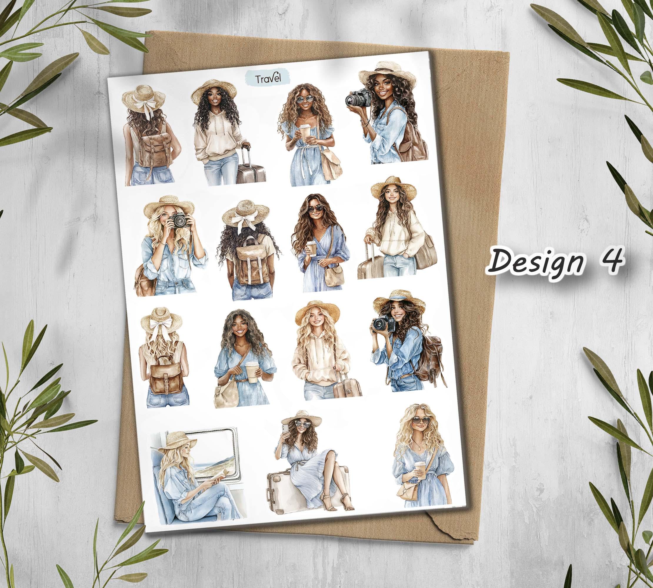 Summer Travel Stickers. Europe Holiday Stickers. Summer Planner Stickers. Scrapbooking