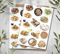 Dinner Stickers. Cooking Stickers. Meal Sticker Recipes. ramen, Pasta, Sushi, Roast Stickers. Food Sticker. Restaurant Stickers