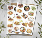 Dinner Stickers. Cooking Stickers. Meal Sticker Recipes. ramen, Pasta, Sushi, Roast Stickers. Food Sticker. Restaurant Stickers