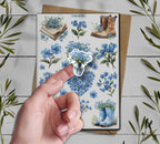 Forget Me Not Flower Stickers. Blue Wildflower Spring Sticker Sheet