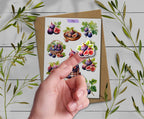 Fig Sticker Sheet: Summer Fruit Stickers for Journaling